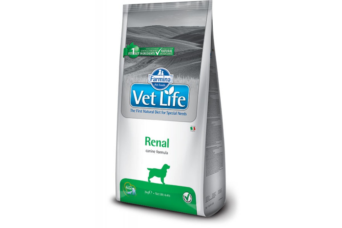Farmina Vet Life Renal диетическое питание для собак, специально разработанное для поддержания функции почек, в случаях почечной недостаточности