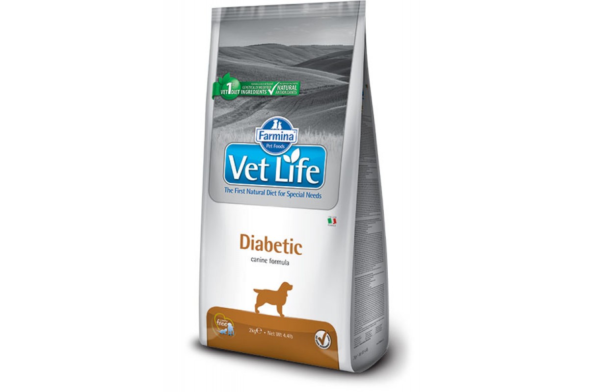 Farmina Vet Life Diabetic полнорационное диетическое питание для собак с сахарным диабетом и/или проблемами с избыточным весом