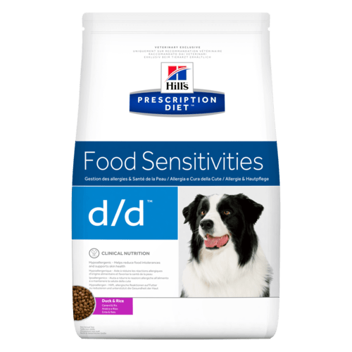 Hill's™ Prescription Diet™ d/d™ для собак  при кожных реакциях и рвоте/диарее в случае аллергии, утка и рис