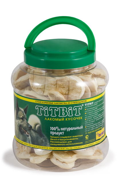 TITBIT ЛАКОМСТВО ДЛЯ СОБАК ЧИПСЫ ГОВЯЖЬИ В БАНКЕ, 4.3 Л.TITBIT