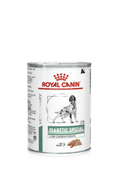 Корм консервированный полнорационный диетический для взрослых собак, разработанный для регулирования уровня глюкозы при сахарном диабете.