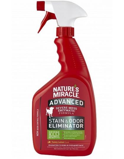 NATURE'S MIRACLE ADVANCED FORMULA УСИЛЕННАЯ ФОРМУЛА СПРЕЙ-УНИЧТОЖИТЕЛЬ ПЯТЕН И ЗАПАХОВ ДЛЯ СОБАК