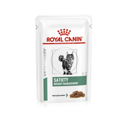 Royal Canin  Satiety Weight Management - корм консервированный полнорационный диетический для взрослых кошак, рекомендуемый для снижения веса. Ветеринарная диета.