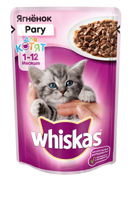 Whiskas влажный корм для котят рагу с ягненком