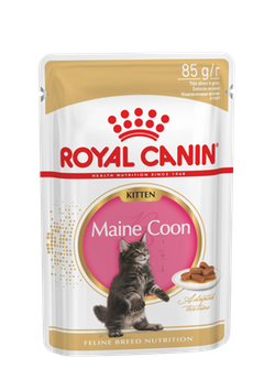 Royal Canin Maine Coon Kitten (в соусе) - корм консервированный полнорационный для кошек , специально для котят породы Мэйн Кун  (маленькие кусочки в соусе)